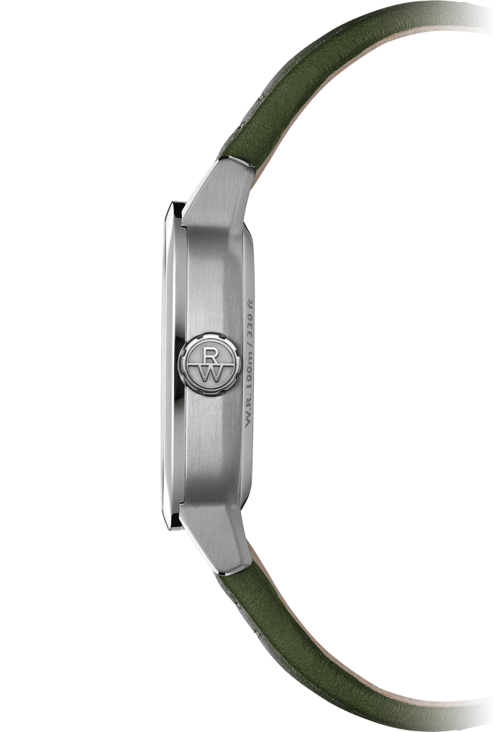 Raymond Weil 2790-STC-52051 Freelancer Calibre RW1212 Men’s Automatic Green Leather Strap Watch, 40 x 40 mm Green Leather Strap, Green Dial, Stainless Steel, Visible Balance Wheel