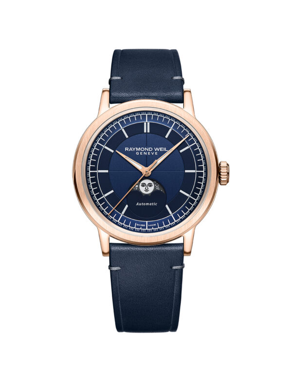 Raymond Weil Watch 2945-PC5-50001 Millesime Automatic Moon Phase 39.5mm Mens Blue