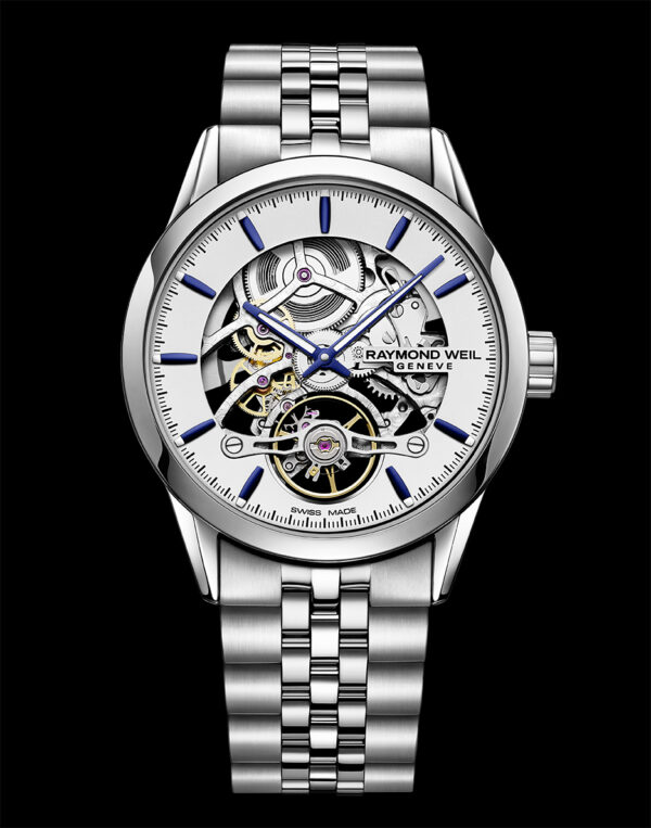 RAYMOND WEIL 2785-ST-65001 FREELANCER SKELETON 42MM MENS WATCH