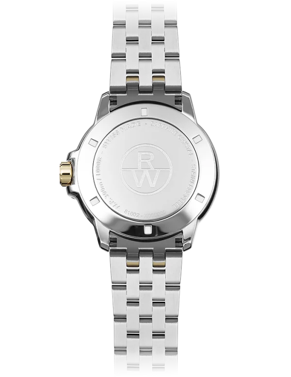 Raymond Weil 8160-STP-30041 Tango Classic Men's Quartz Two-Tone Bracelet Watch, 41mm Stainless Steel Bracelet, Yellow Gold PVD, White Dial, Indexes, Date