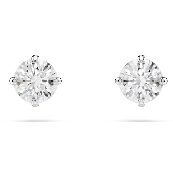 Swarovsk 5408436 Stilla Attract Stud Earrings, Round Cut, White, Rhodium Plated