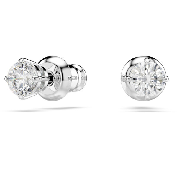 Swarovsk 5408436 Stilla Attract Stud Earrings, Round Cut, White, Rhodium Plated