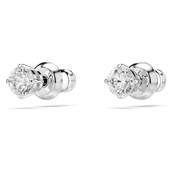 Swarovsk 5408436 Stilla Attract Stud Earrings, Round Cut, White, Rhodium Plated