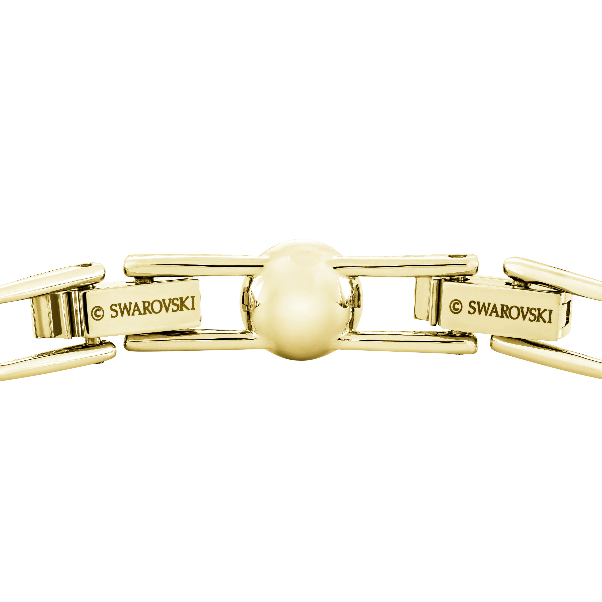 Swarovsk 5505469 Una Angelic Tennis Bracelet, Round Cut, Pavé, Medium, White, Gold-tone Plated