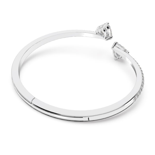 Swarovsk 5518814 Mesmera bangle, Heart, White, Rhodium plated