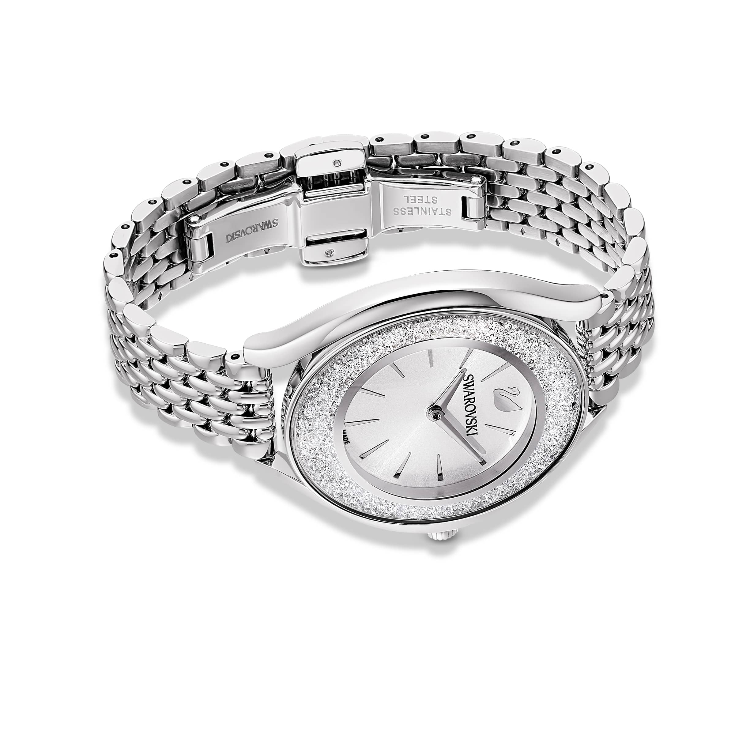 Swarovsk 5519462 Crystalline Aura watch, Swiss Made, Metal bracelet, Silver tone, Stainless steel